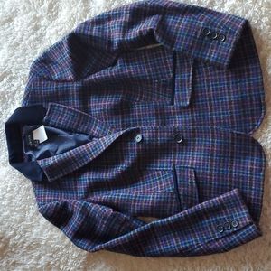 MISTLETOE PLAID SHETLAND WOOL BLAZER size 4